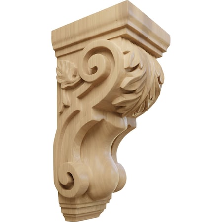 Ekena Millwork 4 1/2"W x 5"D x 10"H Medium Traditional Acanthus Corbel, Cherry CORW04X05X10TACH